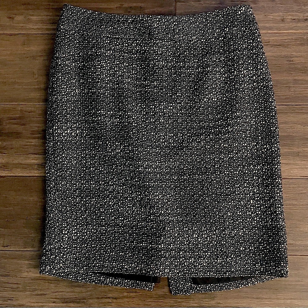 Ann Taylor Knit Pencil Skirt Blue Black Size 2 Petite
